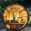 Smartmak® 4 People Barrel Sauna With Panoramic View Window - Barrel 5 - Image 8