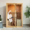 Smartmak® 2 People Indoor Traditional Steam Sauna - Steam 2 - Image 4